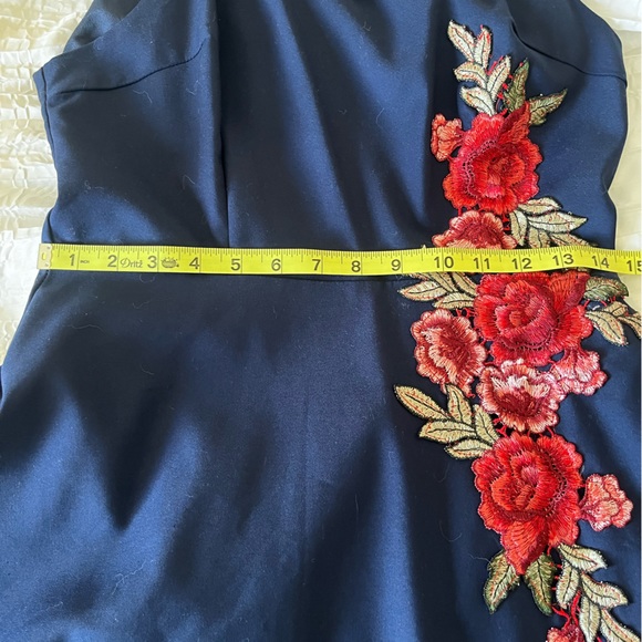 Liza Luxe ModCloth navy embroidered dress NWT - Picture 9 of 14